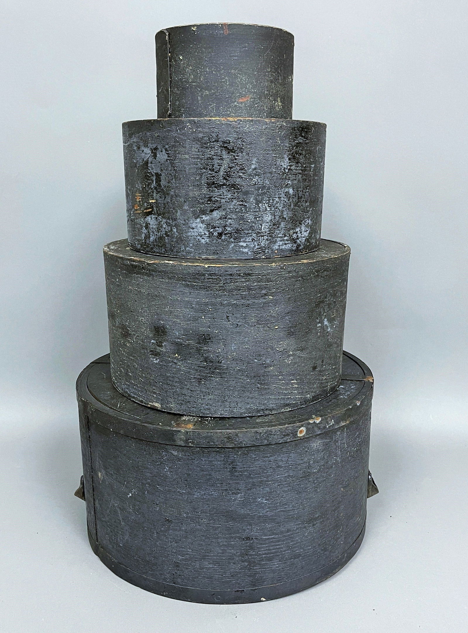 SET OF 4 19TH C. GRADUATED WOODEN MEASURES (1 of 3)