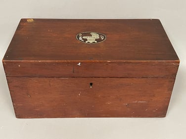 19TH C WOODEN GLOVE BOX
