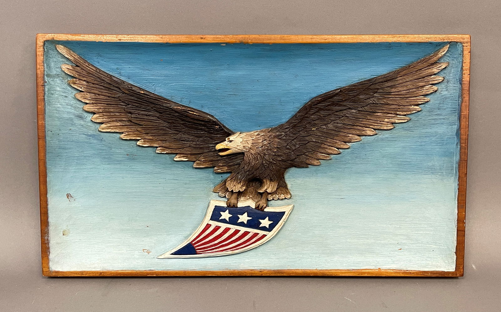 PATRIOTIC EAGLE PLAQUE, CARL MALSTROM,ROCKPORT,MAINE (1 of 5)
