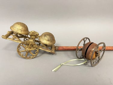 2 19TH C BELLS TOYS