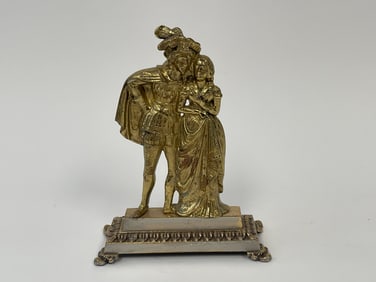 ROMEO AND JULIET BRASS CHIMNEY ORNAMENT