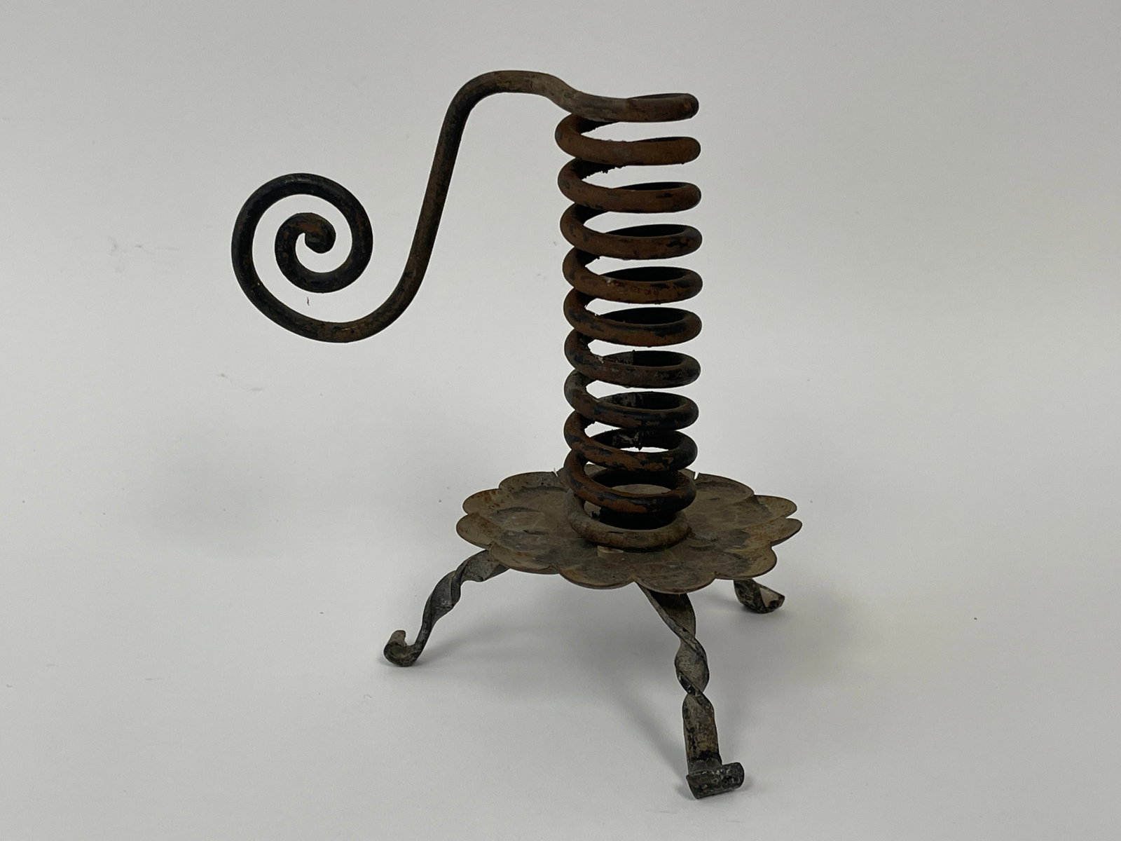 FRENCH QUEBEC STYLE CHAMBER STICK 6": FRENCH QUEBEC STYLE FANCY BASE CHAMBER STICK 6"