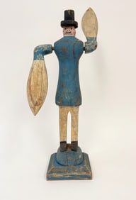 FOLK ART PAINTED WOODEN WHIRLIGIG