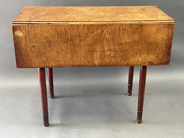 RARE IMPORTANT TIGER MAPLE PAINTED PEMBROKE TABLE