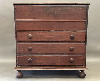 EARLY 18TH C THREE DRAWER BLANKET CHEST