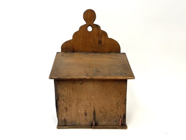 EARLY PRIMITIVE LIFT TOP WALL BOX