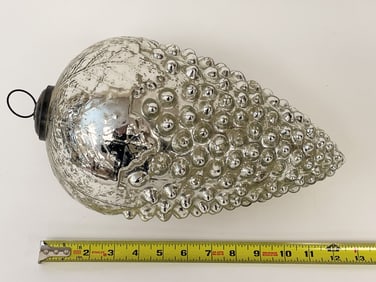 HUGE MERCURY GLASS KUGEL