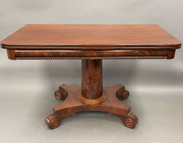 EARLY 19THC MAHOGANY GAME TABLE