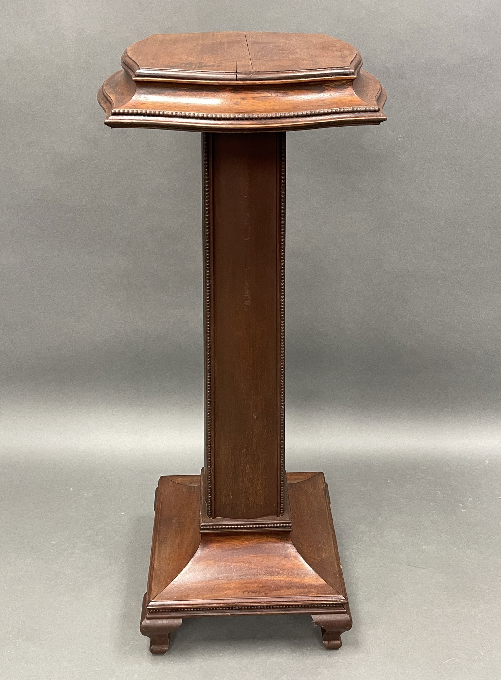 LATE 19THC MAHOGANY PEDESTAL STAND (1 of 4)
