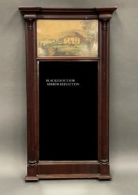 EARLY 19THC FEDERAL MAHOGANY MIRROR