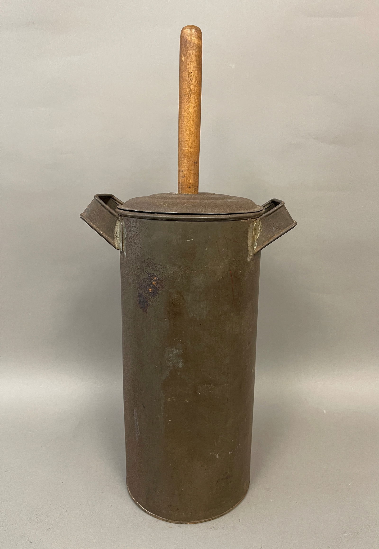 19TH C TIN DASHER BUTTER CHURN,STRAP HANDLE (1 of 4)