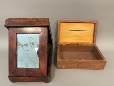 19TH C CAMPAIGN TRAVEL SHAVING BOX