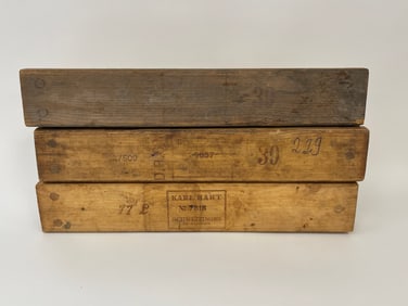 3 CARVED WOOD INTERLOCKING CIGAR MOULDS