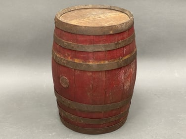 RED PAINTED KEG