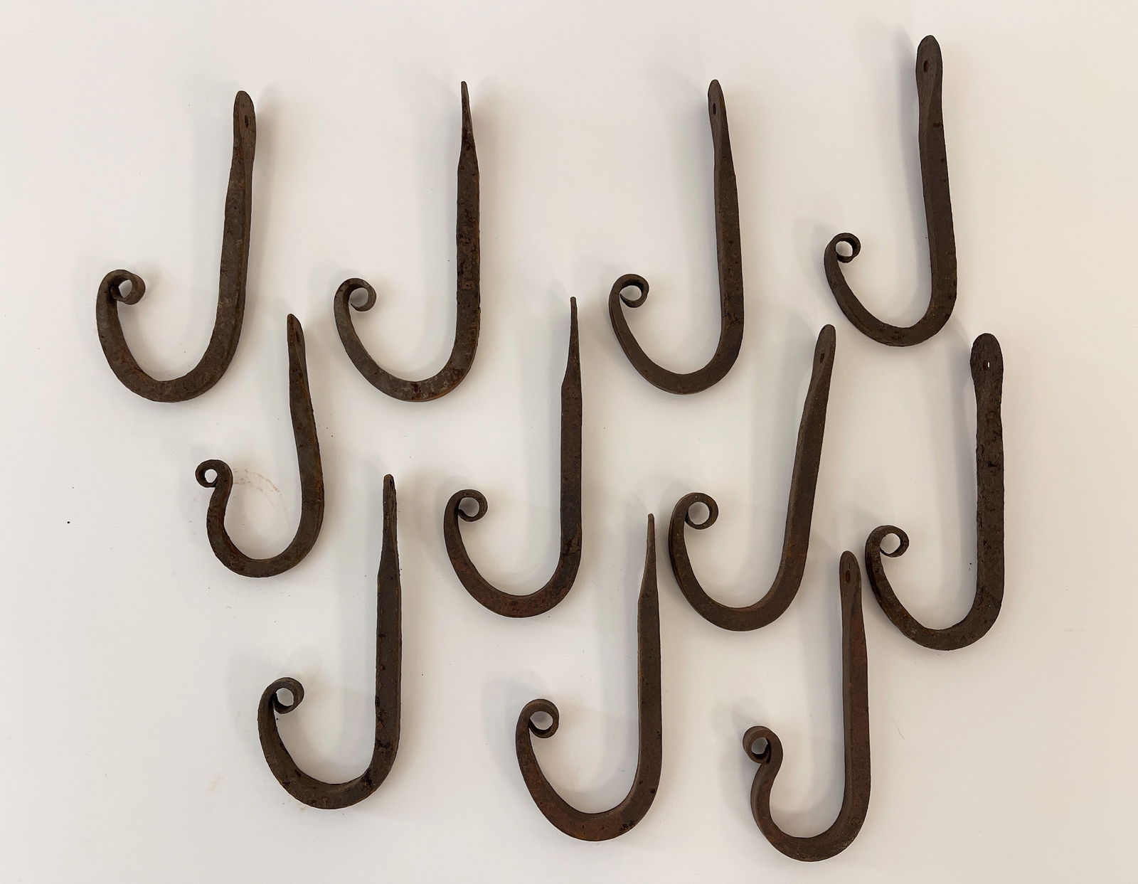 10 FORGED IRON HOOKS (1 of 2)