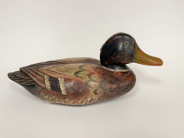 CARVED WOOD MALLARD DUCK DECOY