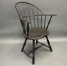 18THC WINDSOR BOW BACK ARM CHAIR