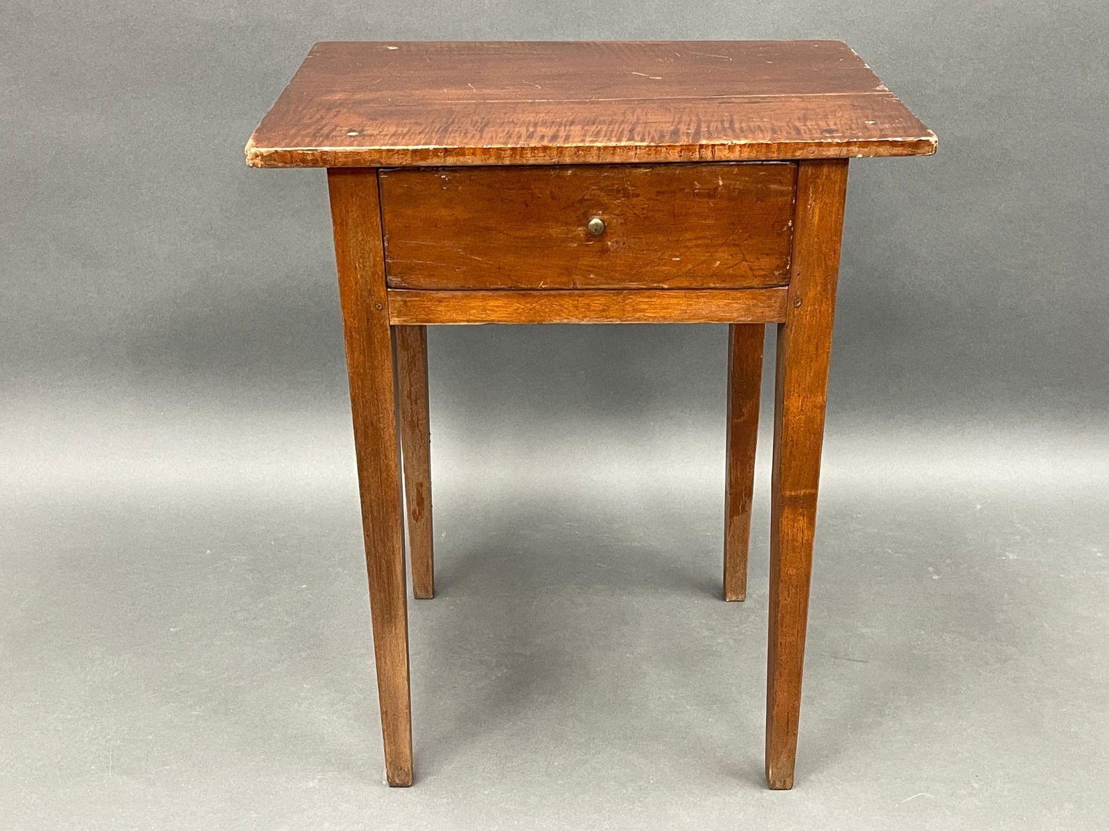 EARLY 19THC TIGER MAPLE FEDERAL ONE DRAWER STAND (1 of 5)