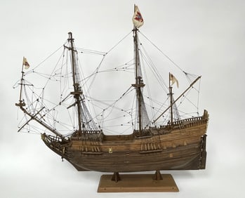 MODEL OF 16TH OF 17TH SAILING WARSHIP