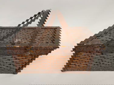 NATIVE AMERICAN MADE " PICNIC BASKET"