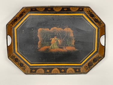 SHEET IRON POLYCHROMED TRAY