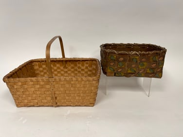 TWO PRIMITIVE BASKETS