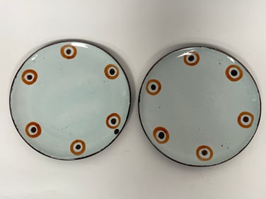 TWO QUIMPER PLATES 8,5"