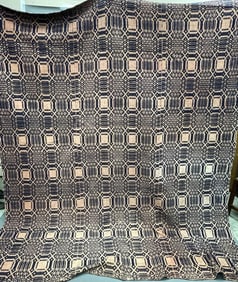 EARLY THREE PANEL COVERLET