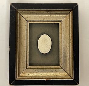DIMINUTIVE FRAMED PARIAN MEDALLION