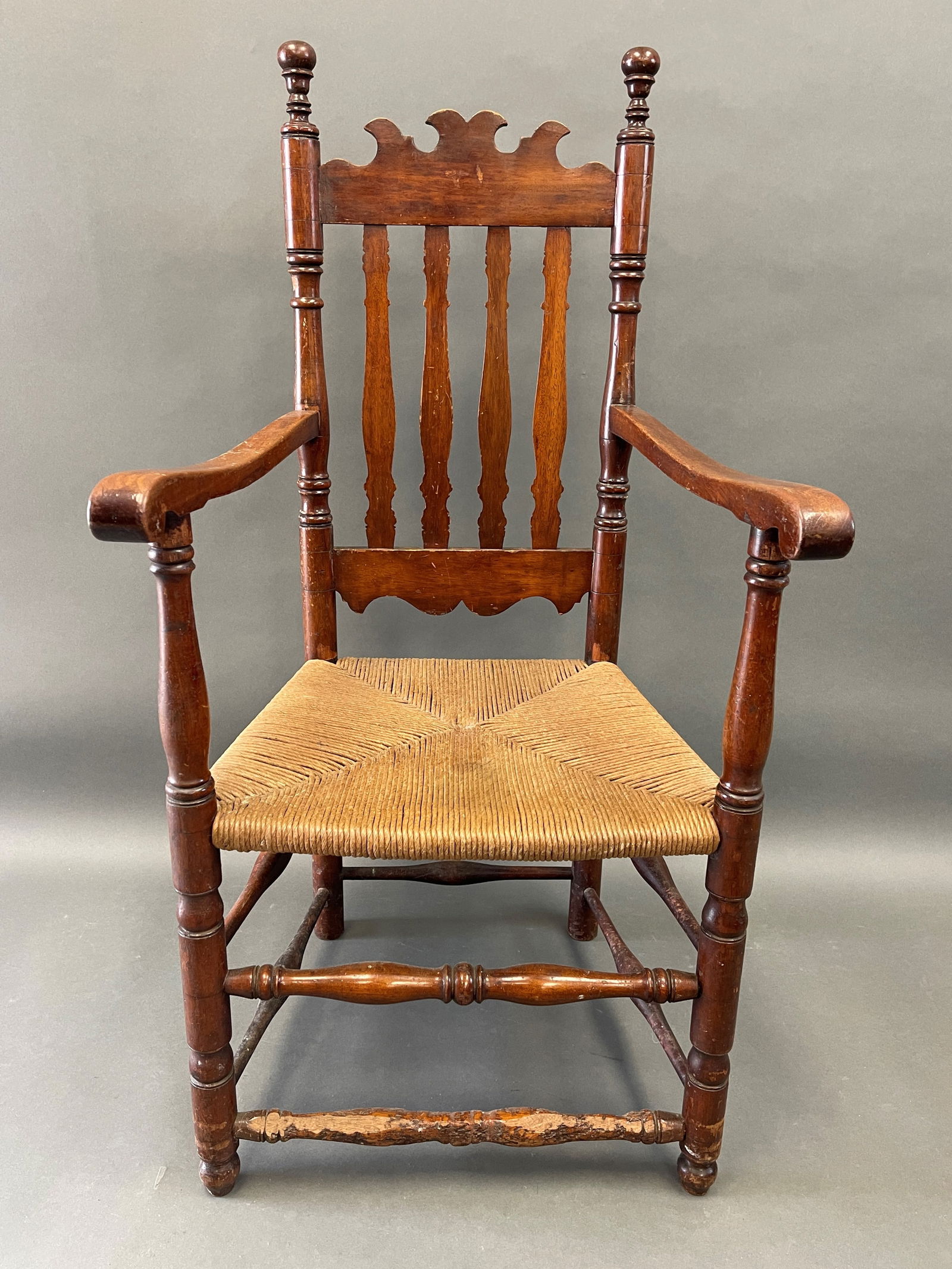 NEW ENGLAND BANISTER BACK ARMCHAIR (1 of 4)