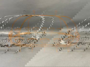 HANGING FRENCH PAINTED POT RACK