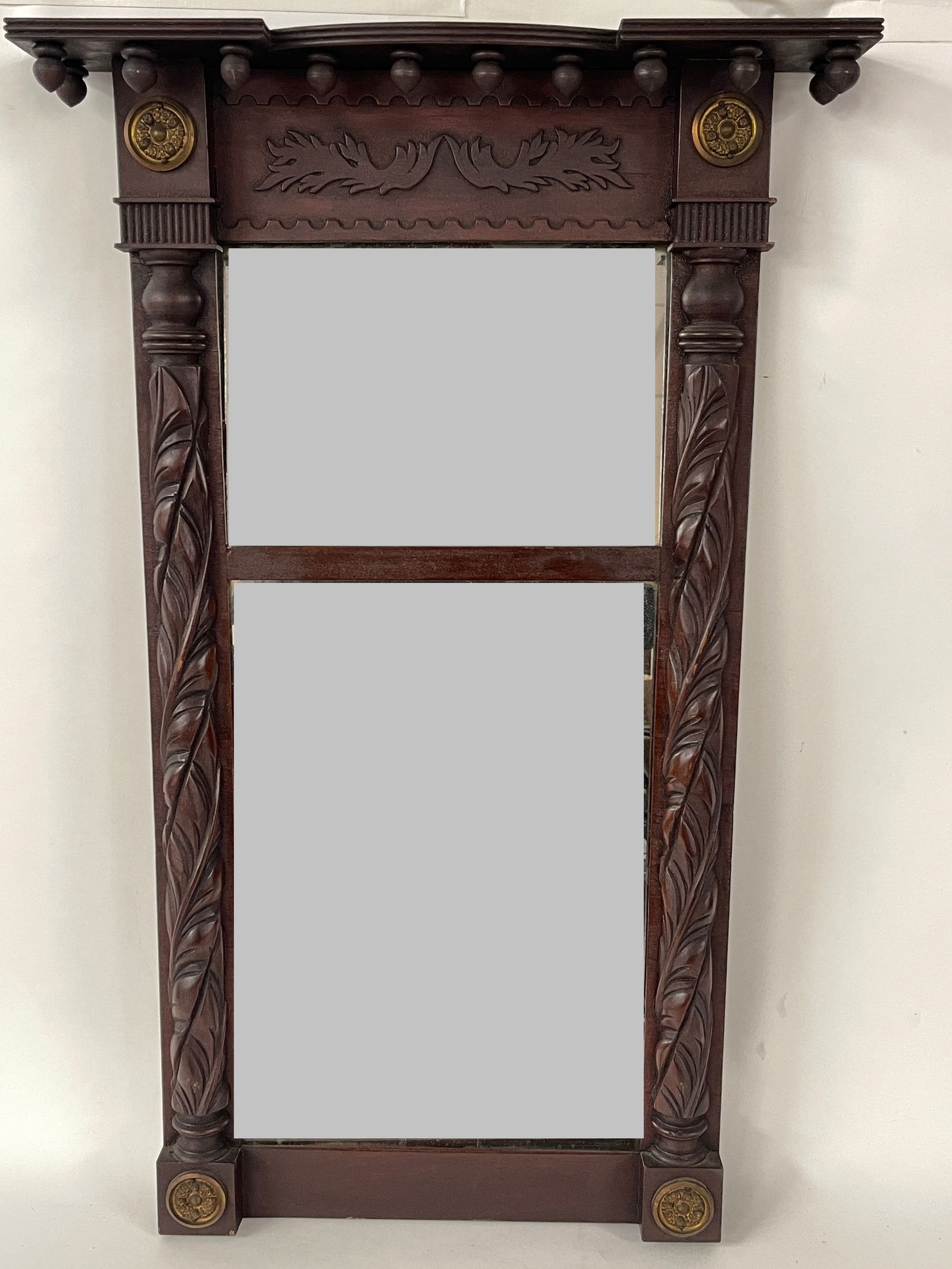 AMERICAN CARVED SPLIT MIRROR (1 of 4)