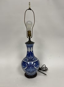 LARGE ASIAN BLUE LAMP