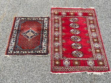 TWO ANTIQUE ESTATE RUGS