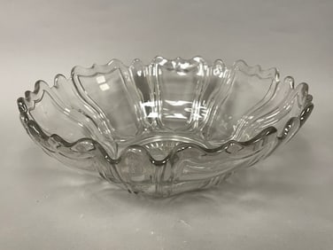 LARGE HEISEY GLASS PUNCH BOWL