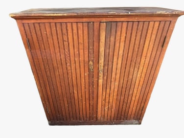 20TH C WAINSCOTING TWO DOOR CUPBOARD