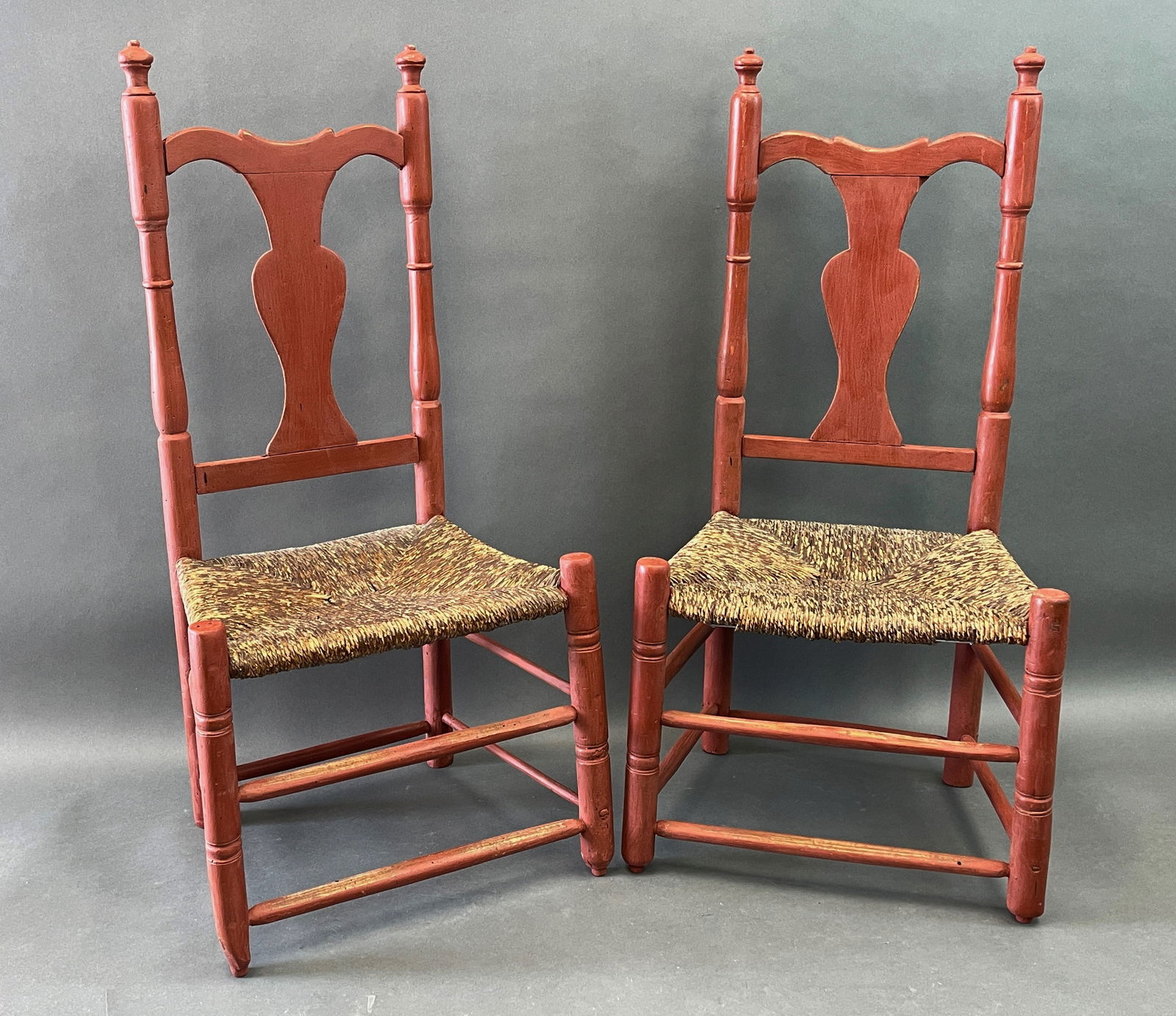 PAIR OF 18TH C QUEEN ANNE SIDE CHAIRS (1 of 2)
