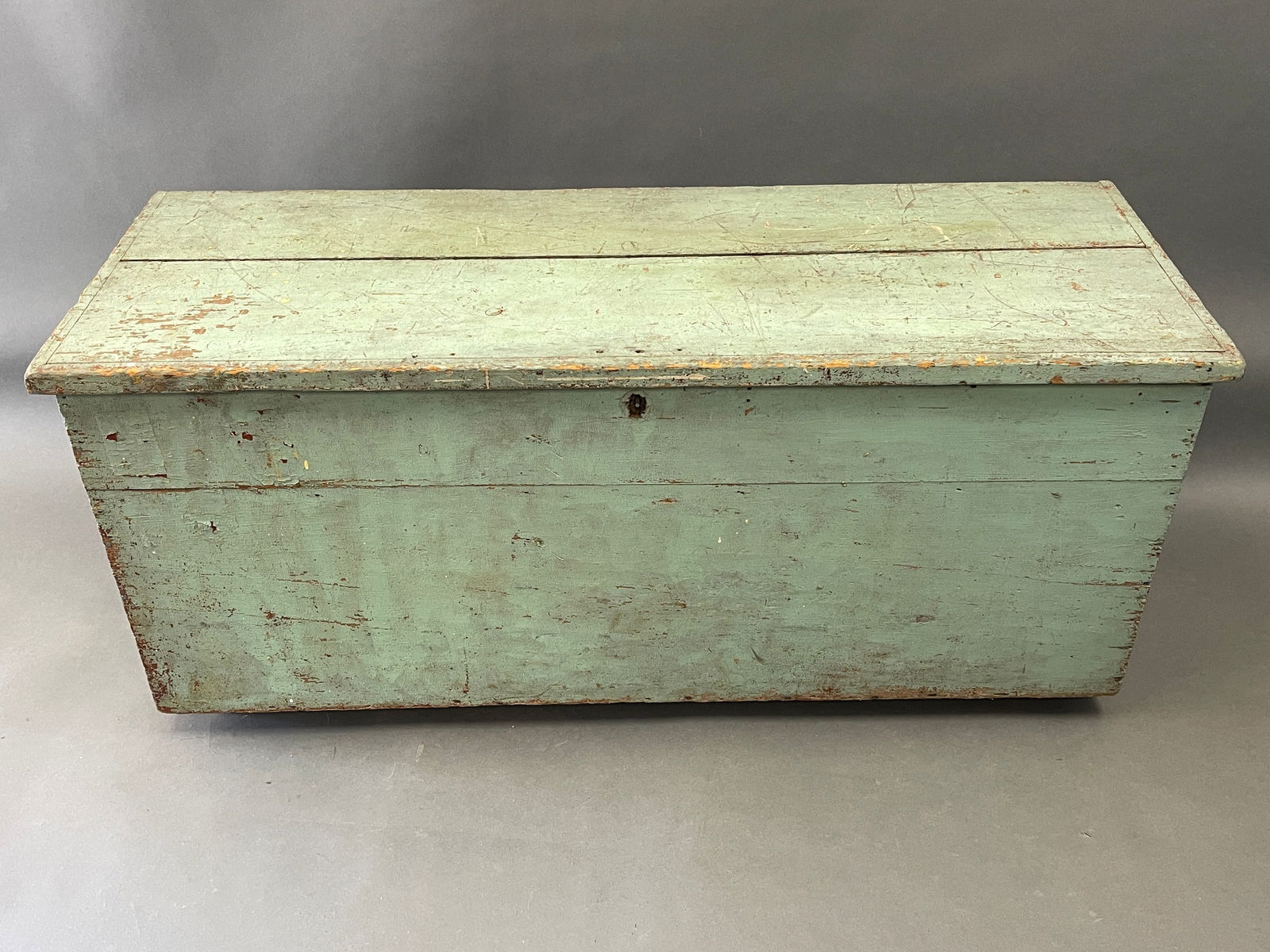 19TH C PAINTED GRAIN BIN / BLANKET CHEST (1 of 6)