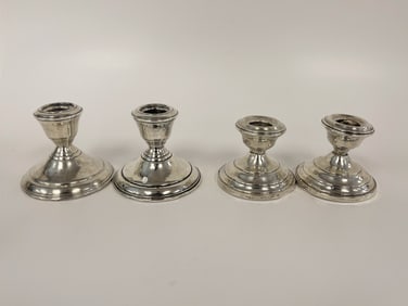 TWO PAIR WEIGHTED CANDLESTICKS