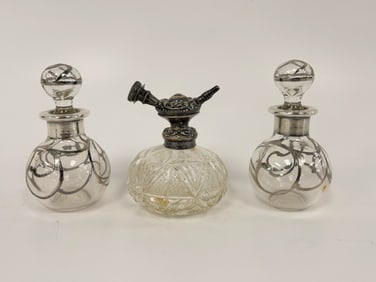 GROUPING OF THREE STERLING SILVER PERFUMES