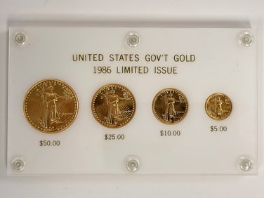 1986 US GOVERNMENT GOLD COIN SET