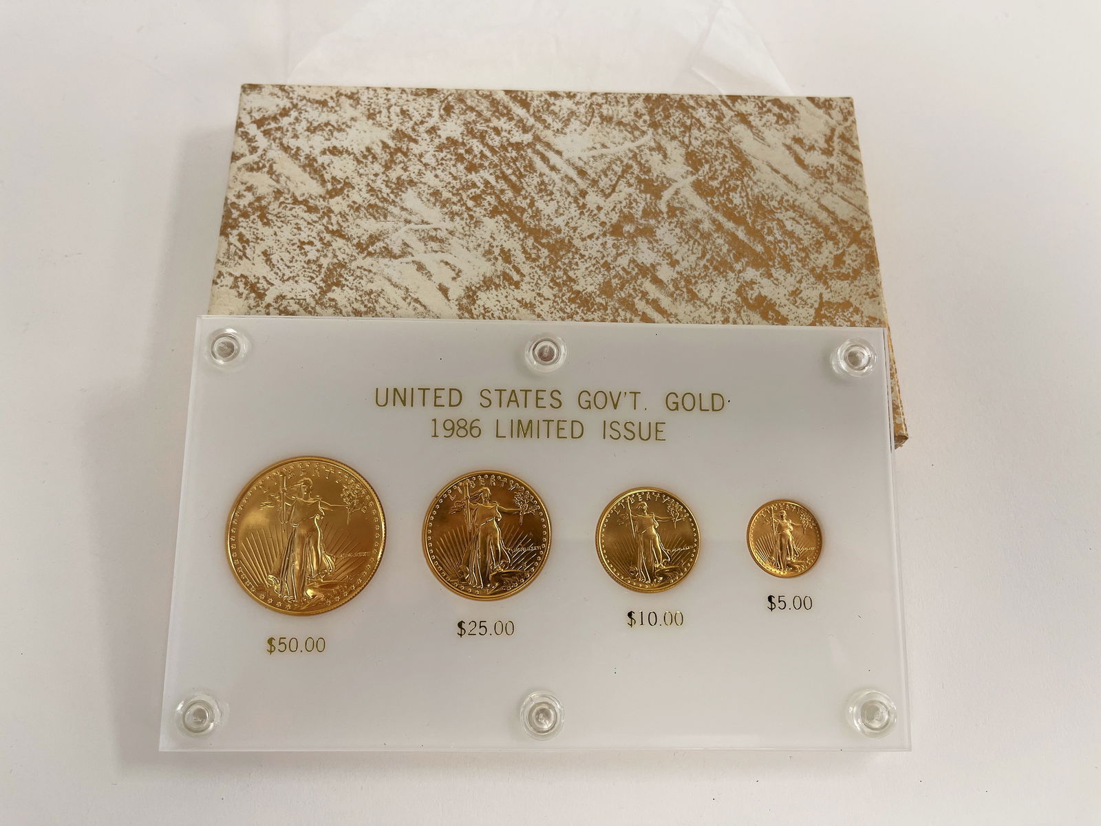 1986 US GOVERNMENT GOLD COIN SET (1 of 6)