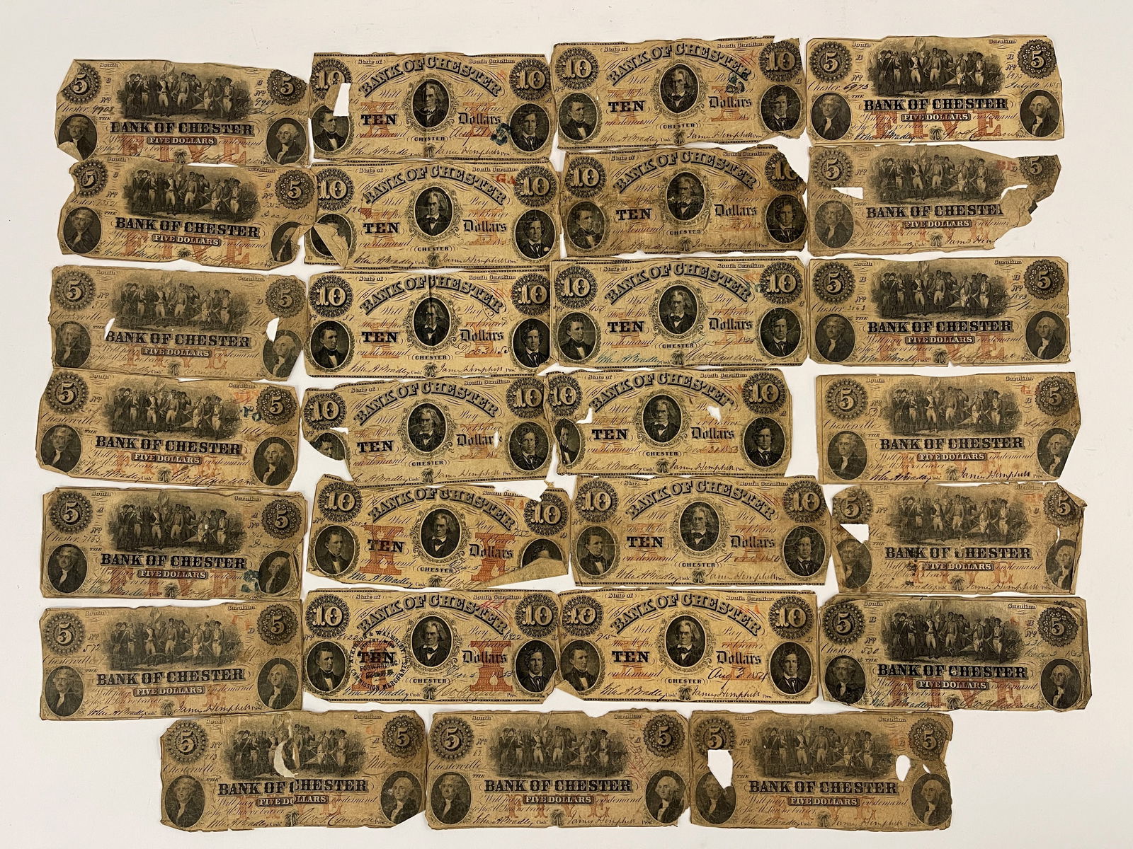 27 19TH C CONFEDERATE BANKNOTES (1 of 3)