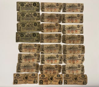 24 19TH C  CONFEDERATE BANKNOTES