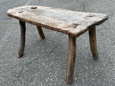 EARLY 17TH C SLAB TABLE ; NEW HAMPSHIRE