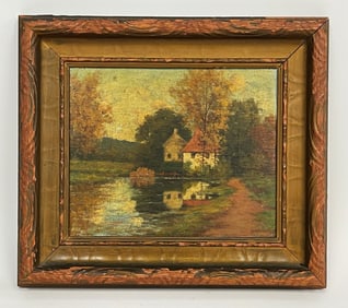 QUALITY IMPRESSIONISTIC COUNTRY HOMESTEAD IN THE FALL