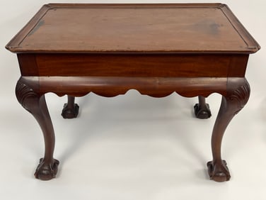 EXCEPTIONAL CARVED TEA TABLE