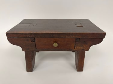RARE FOOTSTOOL WITH DRAWER