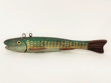 FOLK ART PAINTED FISH DECOY