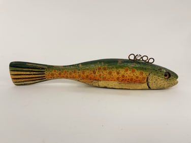 FOLK ART PAINTED FISH DECOY